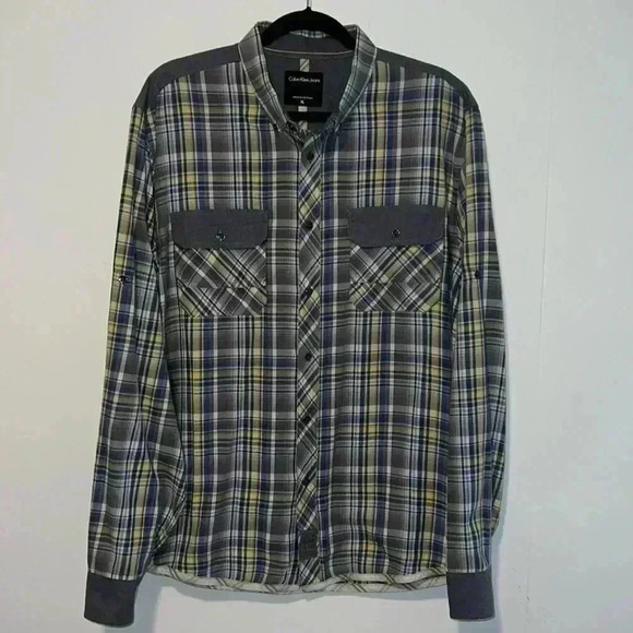 Calvin Klein Men’s Button Up Shirt J12 - Picture 1 of 7
